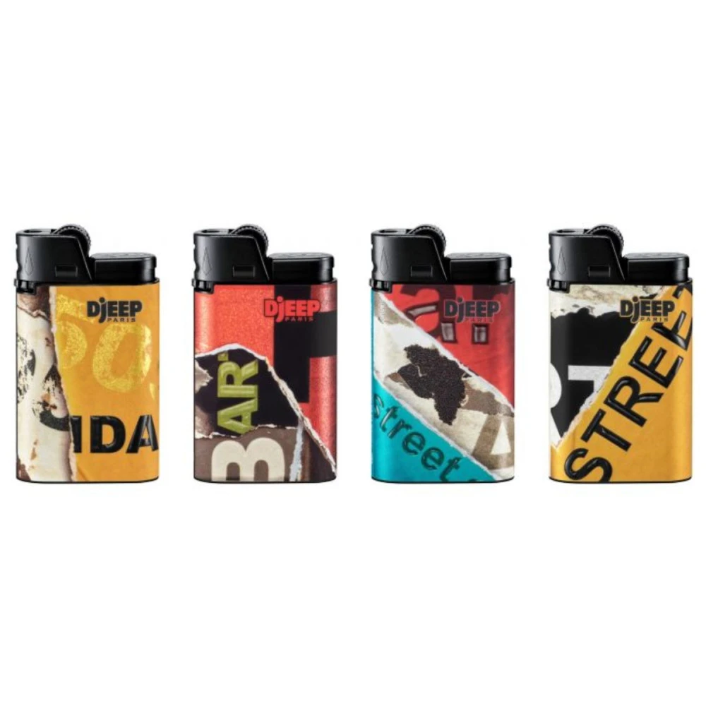 Barquette de 24 Briquets Djeep Assortis - Ripped Paper Barquette De 24 Briquets Djeep Assortis - Ripped Paper -Magasin De Fournitures Pour Fumeurs barquette de 24 briquets djeep assortis ripped paper 1