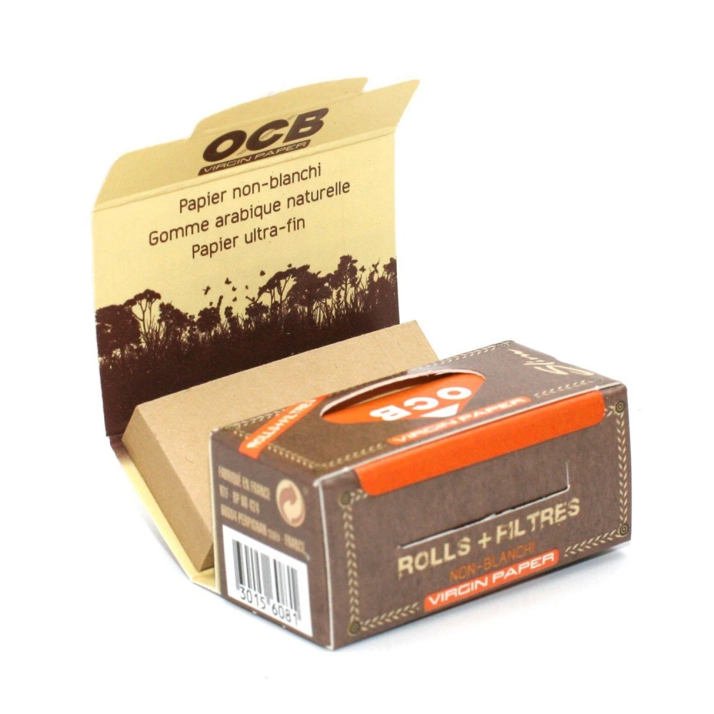 Boite de 16 Rouleaux de Feuilles Virgin Paper + Filtres (Rolls) Slim - OCB Non Blanchi Boite De 16 Rouleaux De Feuilles Virgin Paper + Filtres (Rolls) Slim - OCB Non Blanchi -Magasin De Fournitures Pour Fumeurs boite de 16 rouleaux de feuilles virgin paper filtres rolls slim ocb non blanchi 4