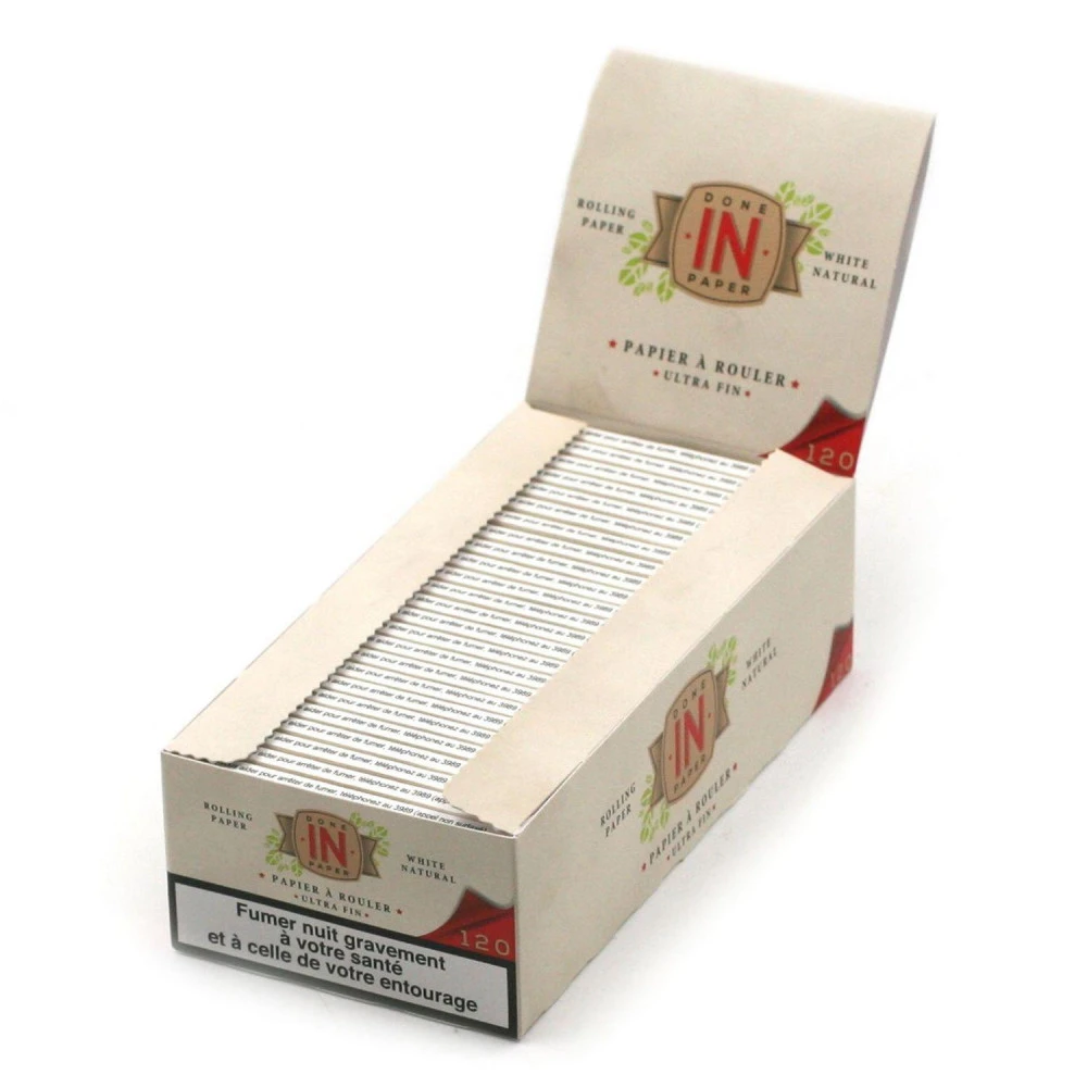 Boite de 25 Carnets de feuilles à rouler Done In Paper White Natural Boite De 25 Carnets De Feuilles à Rouler Done In Paper White Natural -Magasin De Fournitures Pour Fumeurs boite de 25 carnets de feuilles a rouler done in paper white natural 1