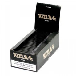 Boite De 25 Carnets De Feuilles à Rouler - Rizla Black -Magasin De Fournitures Pour Fumeurs boite de 25 carnets de feuilles a rouler rizla black 3