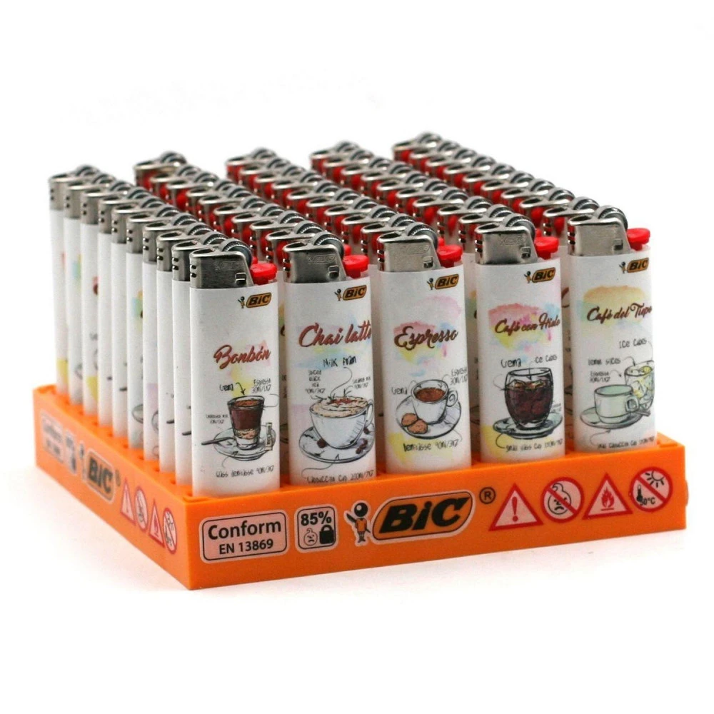 Boite de 50 Briquets Maxi BIC - Café Boite De 50 Briquets Maxi BIC - Café -Magasin De Fournitures Pour Fumeurs boite de 50 briquets maxi bic cafe 1