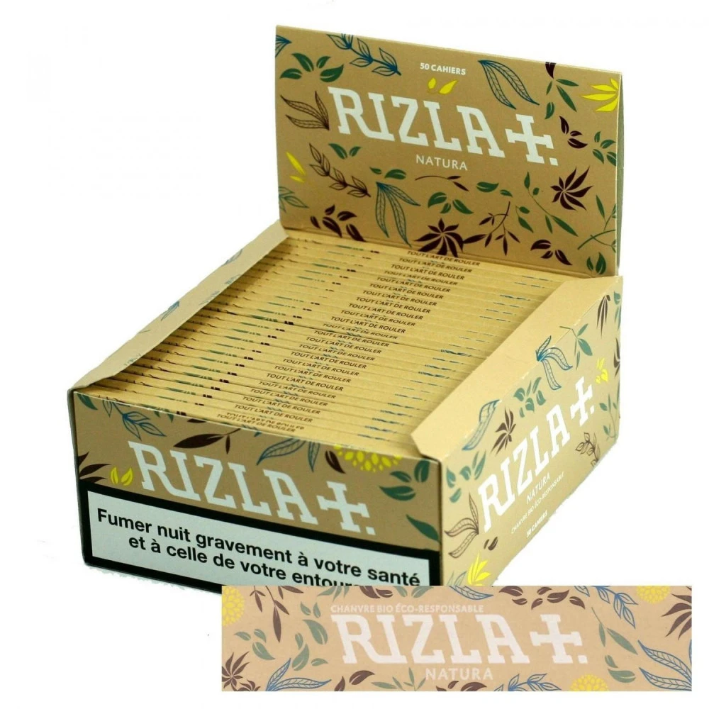 Boite de 50 Cahiers de Feuilles Slim Rizla Natura Boite De 50 Cahiers De Feuilles Slim Rizla Natura -Magasin De Fournitures Pour Fumeurs boite de 50 cahiers de feuilles slim rizla natura 1
