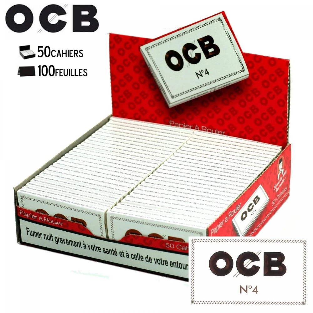 Boite de 50 Cahiers Papier à Rouler - OCB Blanc Boite De 50 Cahiers Papier à Rouler - OCB Blanc -Magasin De Fournitures Pour Fumeurs boite de 50 cahiers papier a rouler ocb blanc