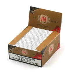Magasin De Fournitures Pour Fumeurs -Magasin De Fournitures Pour Fumeurs boite de 50 carnets de feuilles a rouler slim done in paper brown 1 1