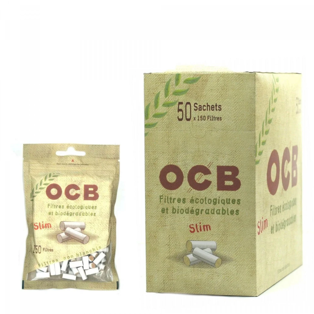 Boite de 50 Sachets de Filtres Slim Bio - OCB Boite De 50 Sachets De Filtres Slim Bio - OCB -Magasin De Fournitures Pour Fumeurs boite de 50 sachets de filtres slim bio ocb 3