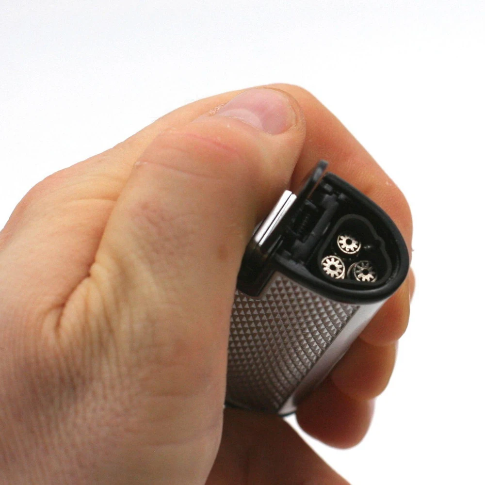 Briquet Turbo Métal Avec Perce Cigare Intégrer – Gris Briquet Turbo Métal Avec Perce Cigare Intégrer – Gris -Magasin De Fournitures Pour Fumeurs briquet turbo metal avec perce cigare integrer gris 1