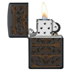 Briquet Zippo Circuit Pattern Noir Mat -Magasin De Fournitures Pour Fumeurs briquet zippo circuit pattern noir mat 2