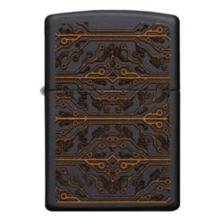 Briquet Zippo Circuit Pattern Noir Mat