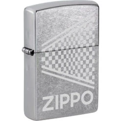Briquet Zippo Street Chrome Checkered -Magasin De Fournitures Pour Fumeurs briquet zippo street chrome checkered 1