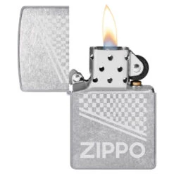 Briquet Zippo Street Chrome Checkered -Magasin De Fournitures Pour Fumeurs briquet zippo street chrome checkered 2
