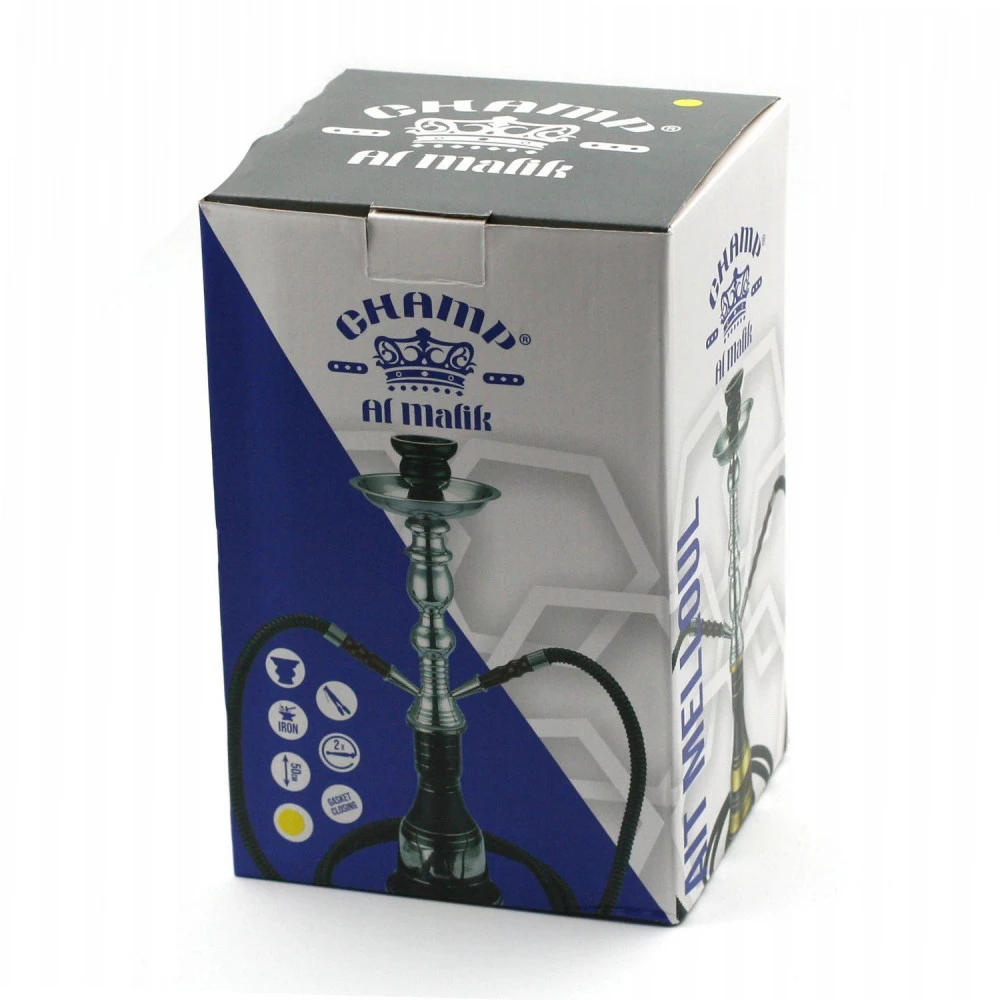 Chicha Al Malik - Double Tuyaux - argent Chicha Al Malik - Double Tuyaux - Argent -Magasin De Fournitures Pour Fumeurs chicha al malik double tuyaux argent 1