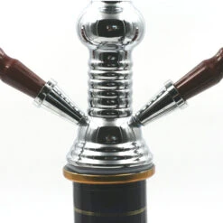 Chicha Al Malik - Double Tuyaux - Or -Magasin De Fournitures Pour Fumeurs chicha al malik double tuyaux or 3