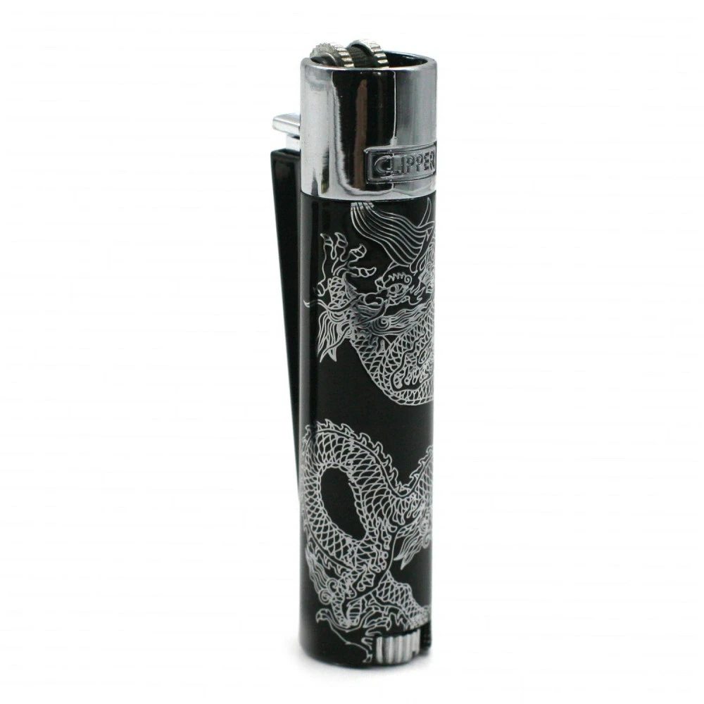 Clipper Métal avec Etui – Black Super Dragons Clipper Métal Avec Etui – Black Super Dragons -Magasin De Fournitures Pour Fumeurs clipper metal avec etui black super dragons 1