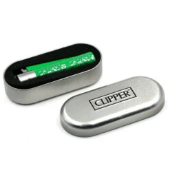 Clipper Métal Avec Etui – Green Pattern -Magasin De Fournitures Pour Fumeurs clipper metal avec etui green pattern 2