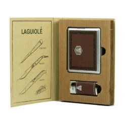 Champ Coffret Laguiole - Briquet Et Etui à Cigarettes Marron