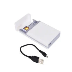 Champ Etui à Cigarettes Avec Allume-Cigarette - Blanc -Magasin De Fournitures Pour Fumeurs etui a cigarettes avec allume cigarette blanc 3