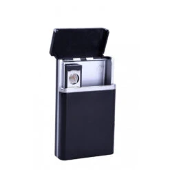 Champ Etui à Cigarettes Avec Allume-Cigarette - Noir -Magasin De Fournitures Pour Fumeurs etui a cigarettes avec allume cigarette noir 4