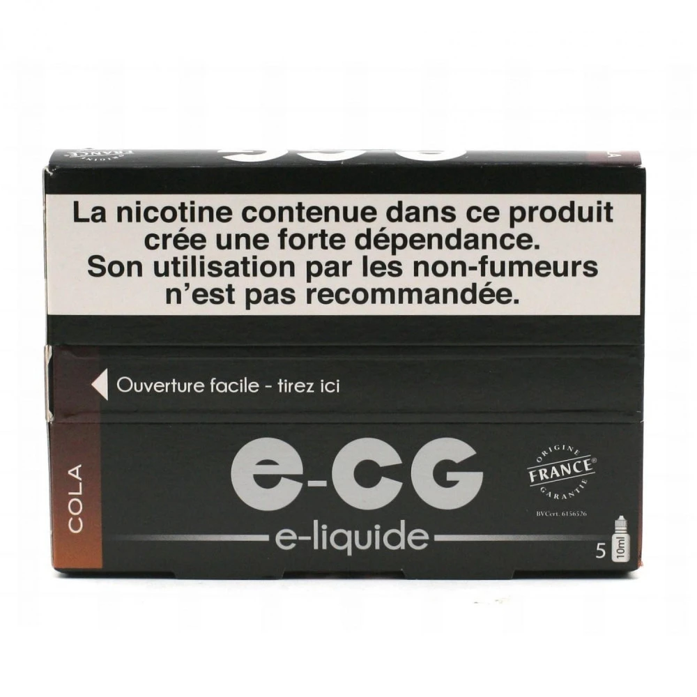 Lot de 5 Flacons E-CG - Cola 11 mg/ml Lot De 5 Flacons E-CG - Cola 11 Mg/ml -Magasin De Fournitures Pour Fumeurs lot de 5 flacons e cg cola 11 mg ml 1