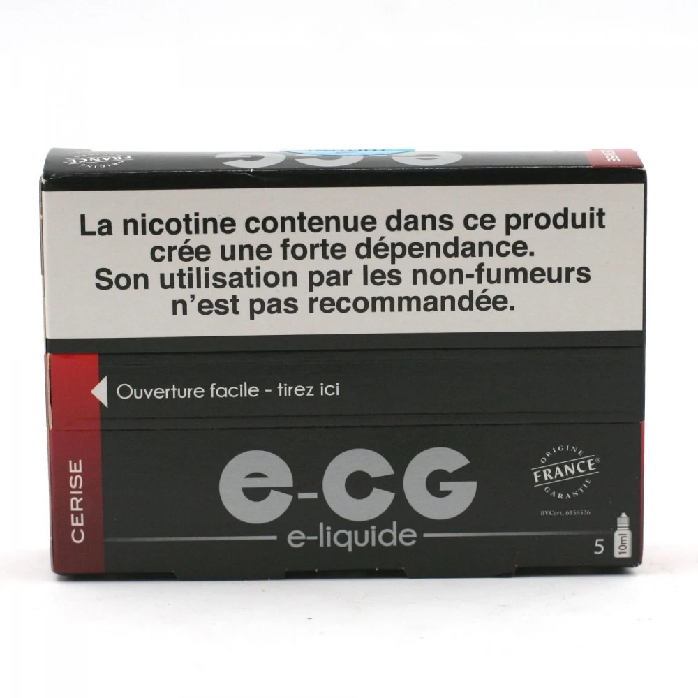 Lot de 5 Flacons E-CG - Goût Cerise 3 mg/ml Lot De 5 Flacons E-CG - Goût Cerise 3 Mg/ml -Magasin De Fournitures Pour Fumeurs lot de 5 flacons e cg gout cerise 3 mg ml 1