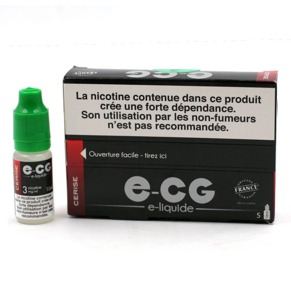 Lot de 5 Flacons E-CG - Goût Cerise 3 mg/ml Lot De 5 Flacons E-CG - Goût Cerise 3 Mg/ml -Magasin De Fournitures Pour Fumeurs lot de 5 flacons e cg gout cerise 3 mg ml