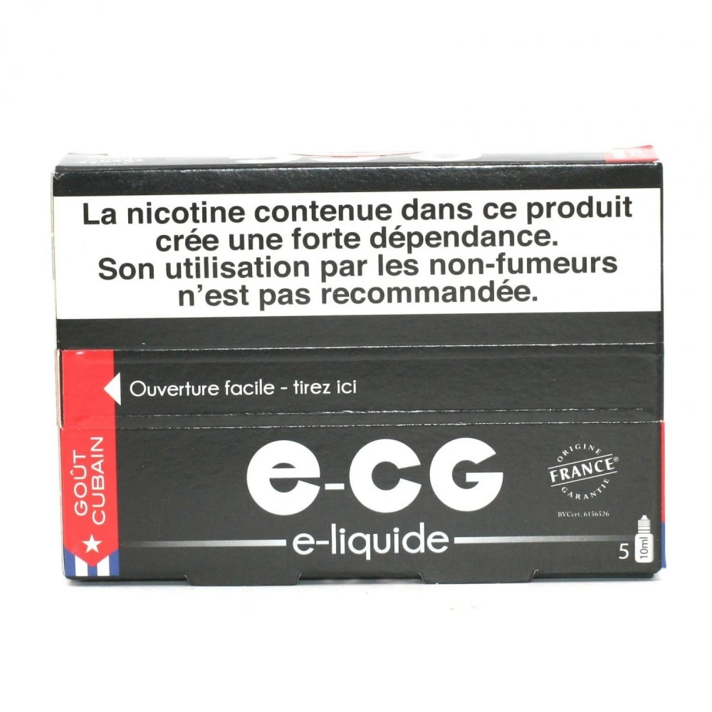 Lot de 5 Flacons E-CG - Goût Cubain 11 mg/ml Lot De 5 Flacons E-CG - Goût Cubain 11 Mg/ml -Magasin De Fournitures Pour Fumeurs lot de 5 flacons e cg gout cubain 11 mg ml 1