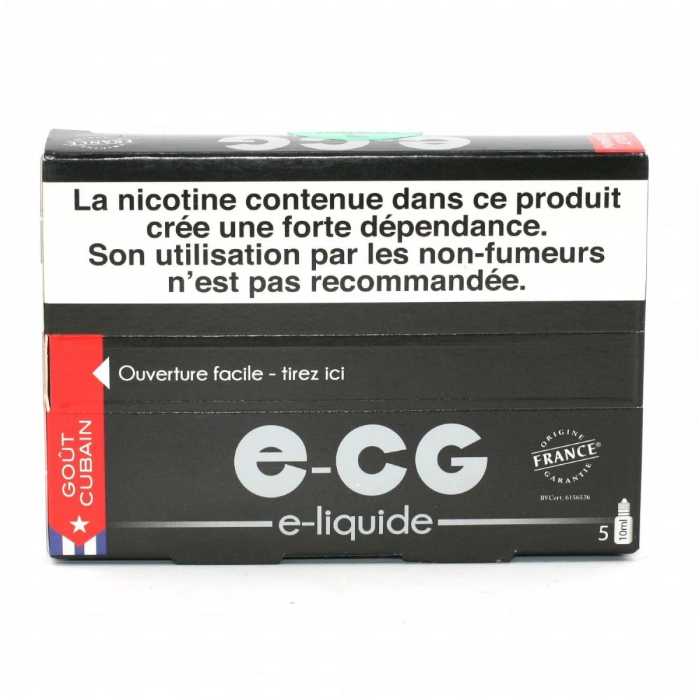 Lot de 5 Flacons E-CG - Goût Cubain 3 mg/ml Lot De 5 Flacons E-CG - Goût Cubain 3 Mg/ml -Magasin De Fournitures Pour Fumeurs lot de 5 flacons e cg gout cubain 3 mg ml 1