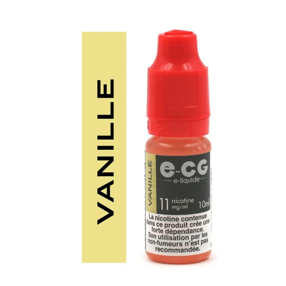 Lot de 5 Flacons E-CG - Goût Vanille 11 mg/ml Lot De 5 Flacons E-CG - Goût Vanille 11 Mg/ml -Magasin De Fournitures Pour Fumeurs lot de 5 flacons e cg gout vanille 11 mg ml 2