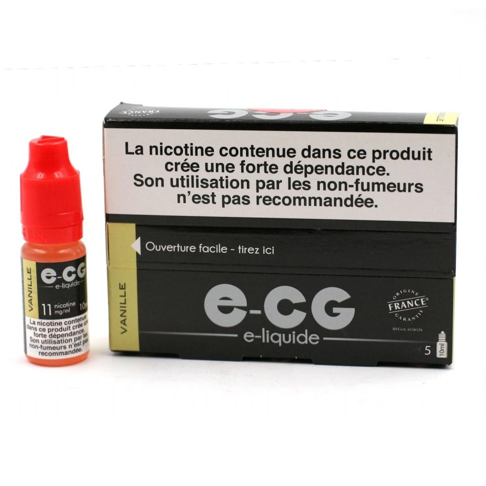 Lot de 5 Flacons E-CG - Goût Vanille 11 mg/ml Lot De 5 Flacons E-CG - Goût Vanille 11 Mg/ml -Magasin De Fournitures Pour Fumeurs lot de 5 flacons e cg gout vanille 11 mg ml