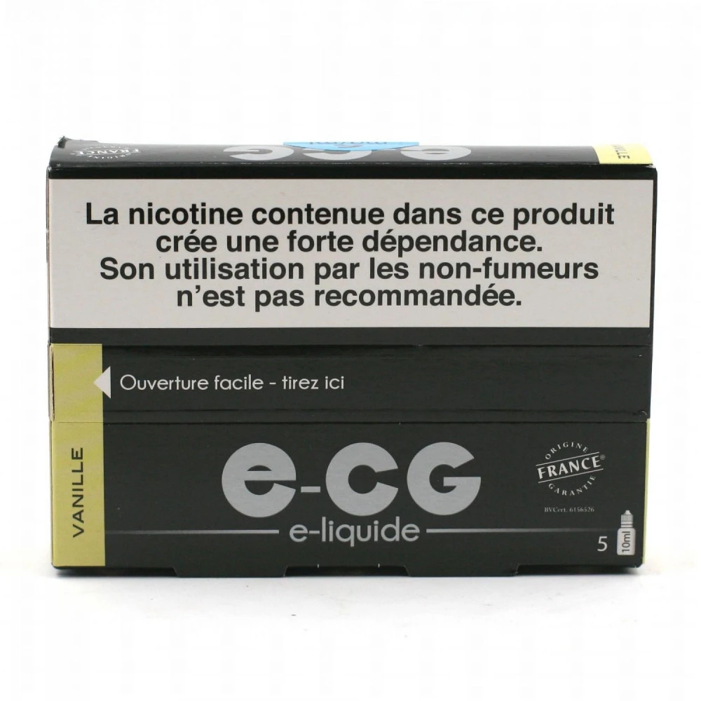 Lot de 5 Flacons E-CG - Goût Vanille 6 mg/ml Lot De 5 Flacons E-CG - Goût Vanille 6 Mg/ml -Magasin De Fournitures Pour Fumeurs lot de 5 flacons e cg gout vanille 6 mg ml 1