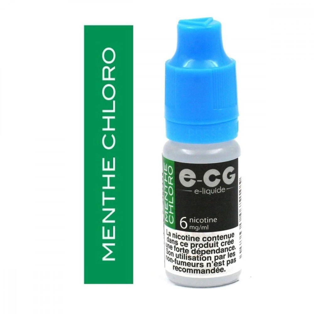 Lot de 5 Flacons E-CG - Menthe Chloro 6 mg/ml Lot De 5 Flacons E-CG - Menthe Chloro 6 Mg/ml -Magasin De Fournitures Pour Fumeurs lot de 5 flacons e cg menthe chloro 6 mg ml 2
