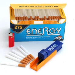 Lot De 9 Boites De 275 Tubes à Cigarettes Energy -Magasin De Fournitures Pour Fumeurs lot de 9 boites de 275 tubes a cigarettes energy 4