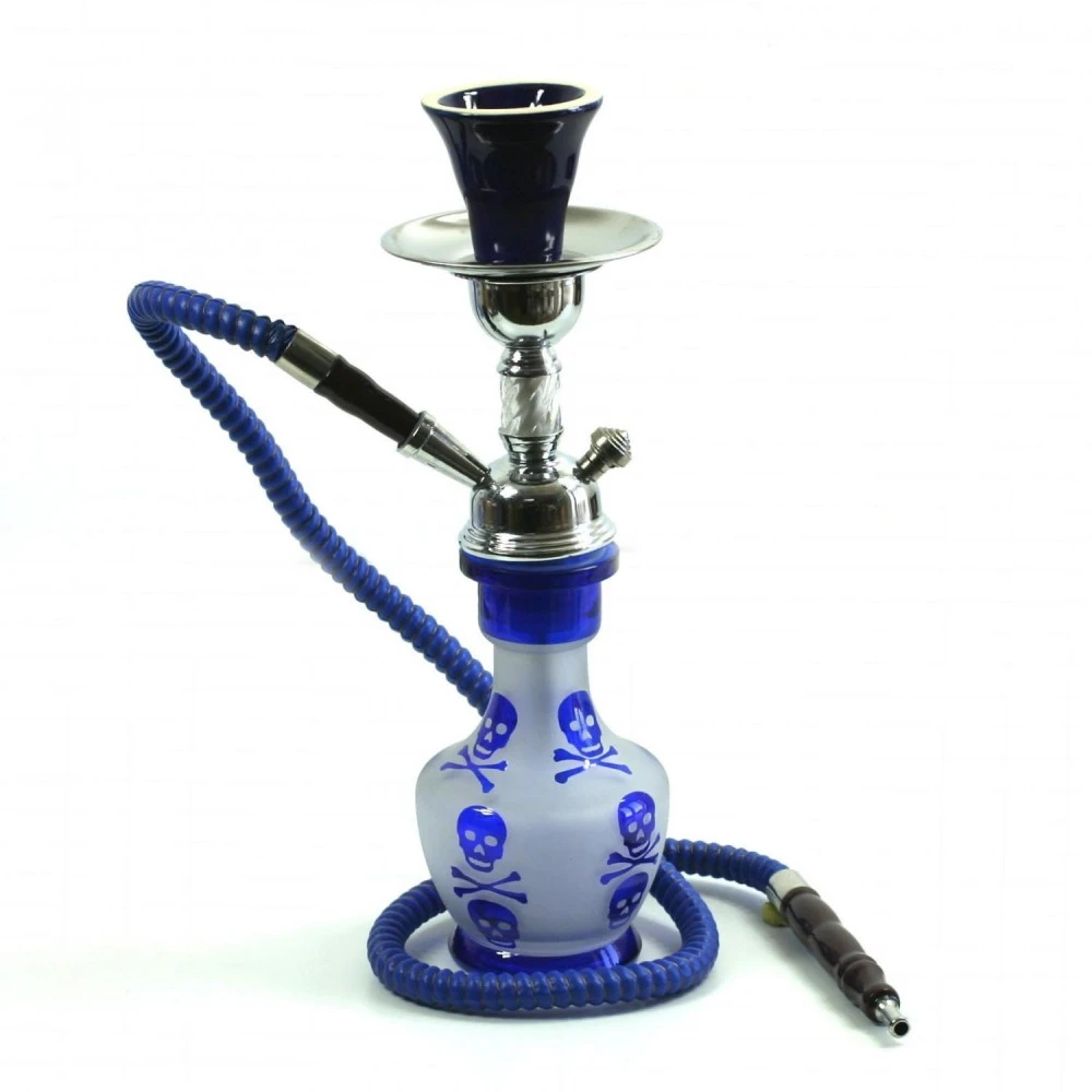 Narguilé à Tête de Mort (33 cm) - Bleu Forest Narguilé à Tête De Mort (33 Cm) - Bleu -Magasin De Fournitures Pour Fumeurs narguile a tete de mort 33 cm bleu 3
