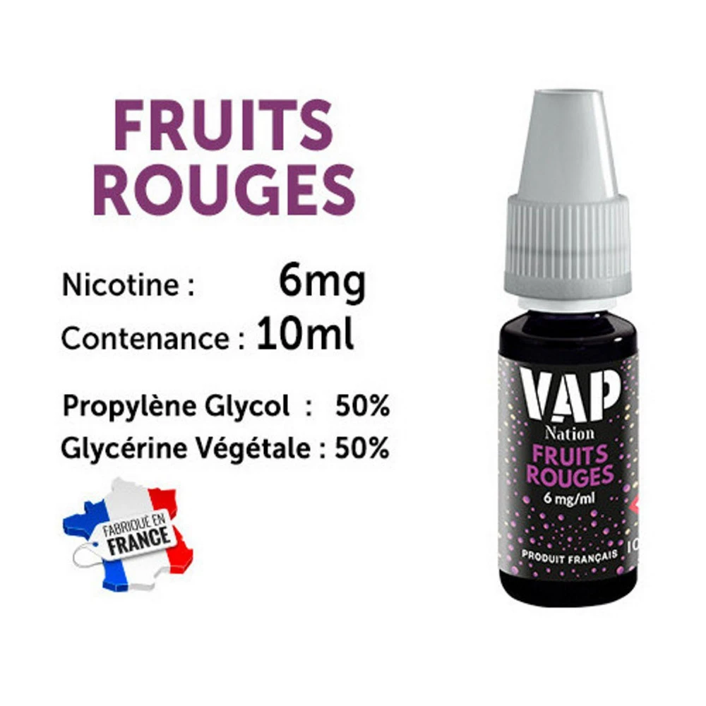 Vap Nation lot de 5 liquides - Fruits Rouges 6 mg Vap Nation Lot De 5 Liquides - Fruits Rouges 6 Mg -Magasin De Fournitures Pour Fumeurs vap nation lot de 5 liquides fruits rouges 6 mg