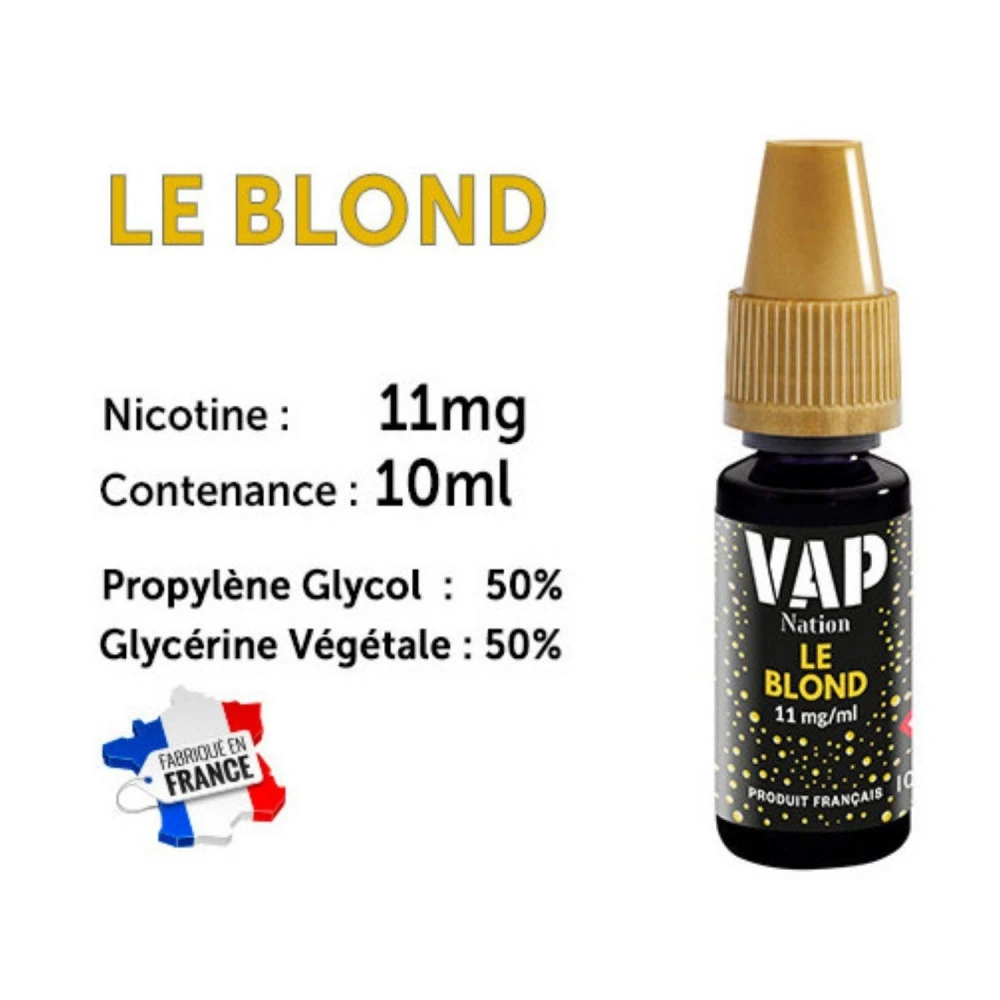 Vap Nation lot de 5 liquides - Le Blond 11 mg Vap Nation Lot De 5 Liquides - Le Blond 11 Mg -Magasin De Fournitures Pour Fumeurs vap nation lot de 5 liquides le blond 11 mg