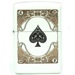 Zippo Blanc - As De Pique -Magasin De Fournitures Pour Fumeurs zippo blanc as de pique 3
